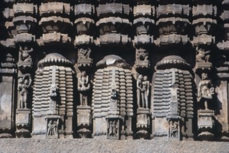 Carving on door frame at Lingaraj Temple, Bhubaneswar, Orissa, India, Asia