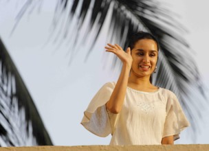 Bollywood actor Shraddha Kapoor during the Ganesh Chaturthi celebrations in Mumbai, India on