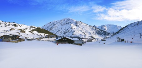 Candanchu ski in Huesca on Canfranc Pyrenees at Spain