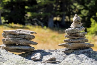 Stones stacked on top of each other, symbol for hiking, marking, orientation Austria