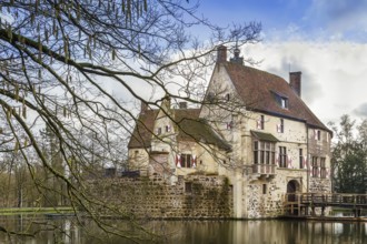 Vischering Castle in Ludinghausen, North Rhine-Westphalia is the most typical moated castle in the
