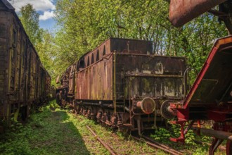 Old historic railway vehicles in Germany