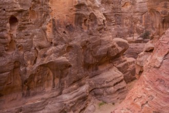 Wadi Musa, Jordan rocks view at Little Petra, Siq al-Barid