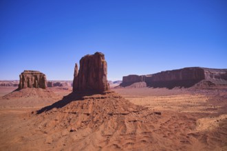 West Mitten Butte, The Mittens and Merrick Butte In Monument Valley, Arizona, USA