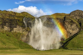 Seljalandsfoss in the evening light, Iceland
