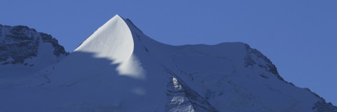 Pointed peak of Mount Silberhorn, Switzerland