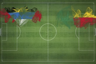 Antigua and Barbuda vs Benin Soccer Match, national colors, national flags, soccer field, football