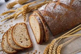 Delicious mixed rye bread, also known as grey bread