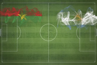 Burkina Faso vs Argentina Soccer Match, national colors, national flags, soccer field, football
