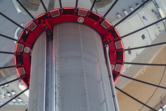 Brighton United Kingdom 19 July 2019 -: Looking upwards at reflections on British Airways i360