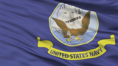 United States Navy Official Specifications Flag, Closeup View