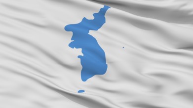 Unification Korea Flag, Closeup View