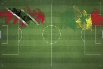 Trinidad and Tobago vs Senegal Soccer Match, national colors, national flags, soccer field,