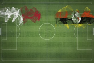 Malta vs Uganda Soccer Match, national colors, national flags, soccer field, football game,