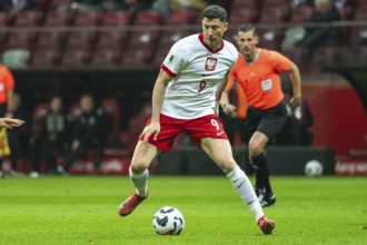 WARSAW, POLAND - MARCH 21, 2025: Qualifications for FIFA World Championship 2026. Match Poland -