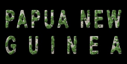 Papua New Guinea Reforestation and Climate Message, Sustainable Green Typography, Green Agenda