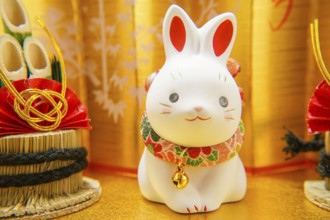Rabbit year New Year material (New Years card). Shooting Location: Yokohama-city kanagawa