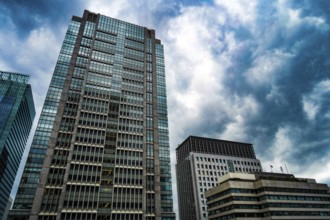 Cloudy office tower. Shooting Location: Chiyoda ward, Tokyo