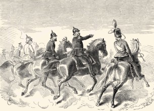 William I at the Battle of Dybbøl, a battle of the Second Schleswig War, 1864