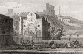 Calton Hill, Edinburgh, Scotland, 19th century, Views in Edinburgh by J. & H. S. Storer
