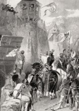 Rupert of the Palatinate at the gate of the Imperial City of Aix-la-Chapelle, Germany