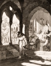 The monastic life of monks at work