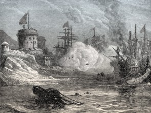 The Battle of Sesimbra Bay, on 3 June 1602, Anglo-Spanish War, From British Battles on Land and