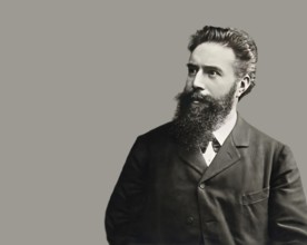 Portrait of Wilhelm Conrad Röntgen, 1845 – 1923, German mechanical engineer and physicist,