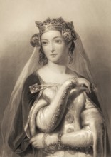 Philippa of Hainault, 1310 or 1315 – 1369, Queen of England as the wife of King Edward III