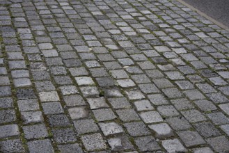Granite cobblestone pavement in Germany street outdoor