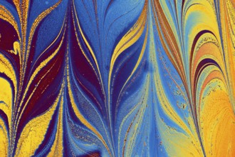 Abstract marbling floral pattern for fabric, tile design. background texture