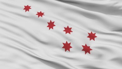 Cherokee Peace Indian Flag, Closeup View