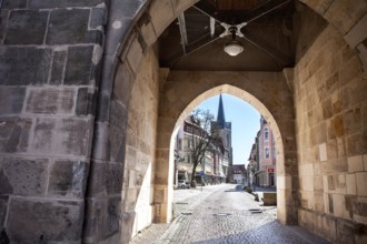 Old town gate Westerturm, Duderstadt, Lower Saxony, Germany