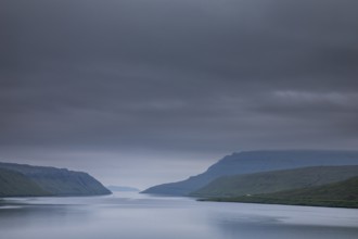 The wild landscape of the Faroe Islands in the North Atlantic