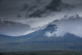 The wild landscape of the Faroe Islands in the North Atlantic