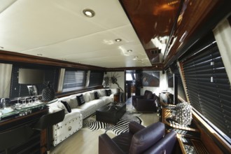 Bar, 38 metre long superyacht Indigo Star owned by Robert Geiss from the RTL II reality soap Die