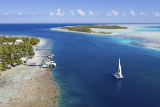 Tetamanu Pass in Fakarava Atoll, Tuamotu Archipelago, French Polynesia