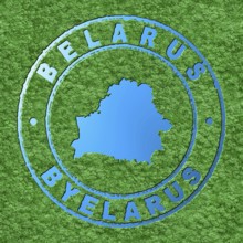 Map of Belarus, Forest with Water Map, CO2 Reduction