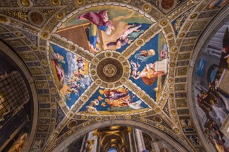 VATICAN CITY, VATICAN, JUNE 12, 2015 : interiors and architectural details of Raphael rooms in