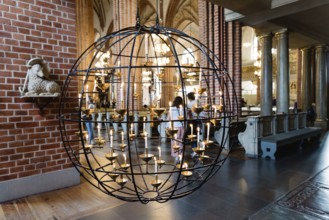 Stockholm, Sweden, August 8, 2019: Interior view of the church of Storkyrkan, the oldest church in