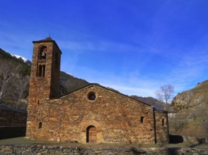 La Cortinada church in Ordino of Andorra Pyrenees