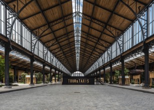 Brussels city center, Belgium, 30 08 2020 Straight Art Nouveau interior design of the Royal Depot