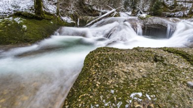The beautiful snow-covered Eisobel in Allgau in winter