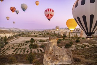 Hot air balloons in Cappadocia, Turkey