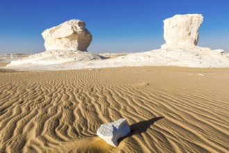 The White Desert at Farafra in the Sahara of Egypt. Africa