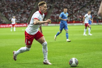 WARSAW, POLAND - JUNE 7, 2024: Friendly soccer match Poland - Ukraine 3:1. In action Michal Skoras.