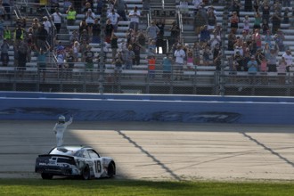 NASCAR Xfinity Series driver, AJ Allmendinger wins the Tennesse Lottery 250 in Lebanon, TN, USA