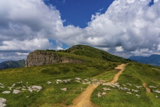 Hiking trail in the Swiss mountains