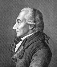 Leopold Friedrich Gunther von Goeckingk (1748-1828) on engraving from 1859. German lyric poet,