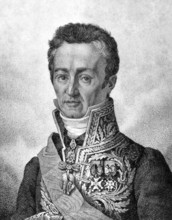 Jean-Baptiste de Villele (1773-1854) on engraving from 1859. French statesman. Engraved by unknown